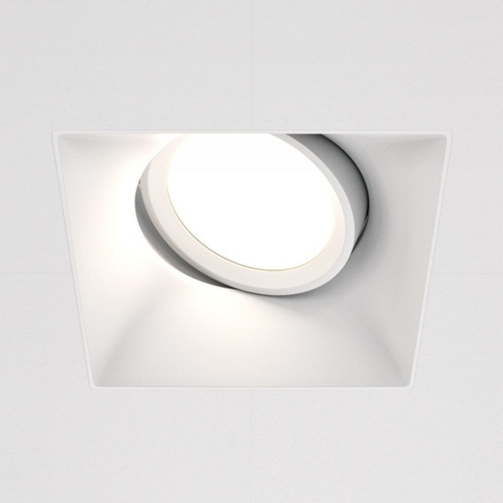 Dot inbouwplafondlamp in wit, GU10, vierkant