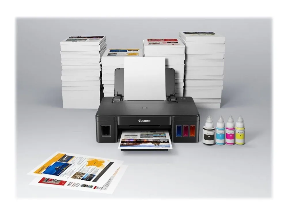 Canon PIXMA G1501 - Printer - farve - blækprinter - A4/Legal - op til 8.8 ipm (mono) / op til 5 ipm (farve) - kapacitet: 100 ark - USB 2.0