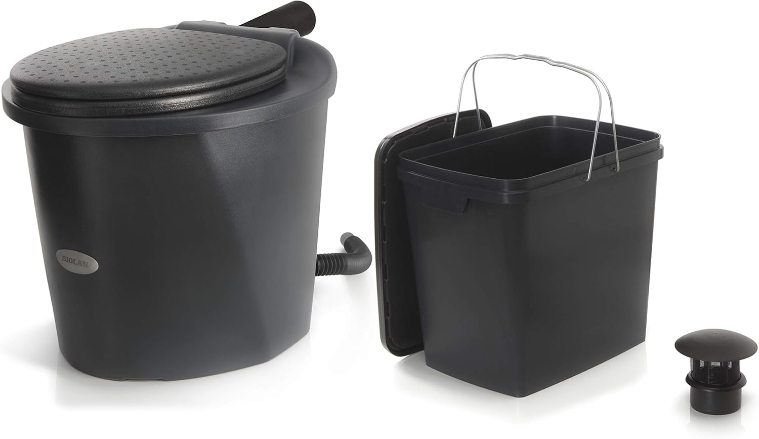 Biolan Simplett Bio Trenntoilette - Wasser oder Strom nicht erforderlich. Kompakt Trockentoilette - geruchsfrei, hygienisch. Trockentrenntoilette.