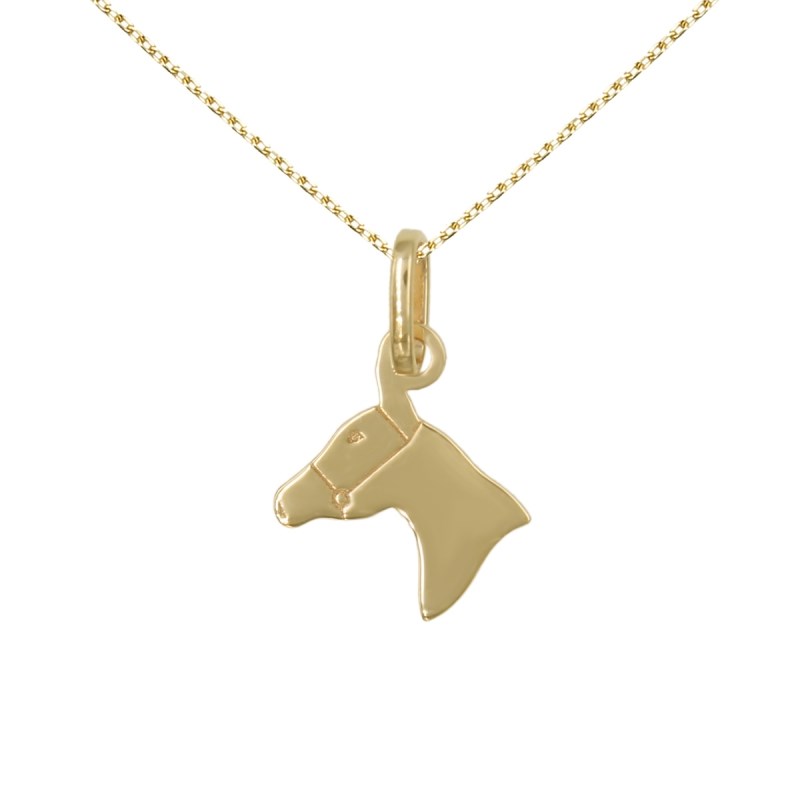 Collier - Pendentif Or Jaune  - Cheval - Femme ou Enfant