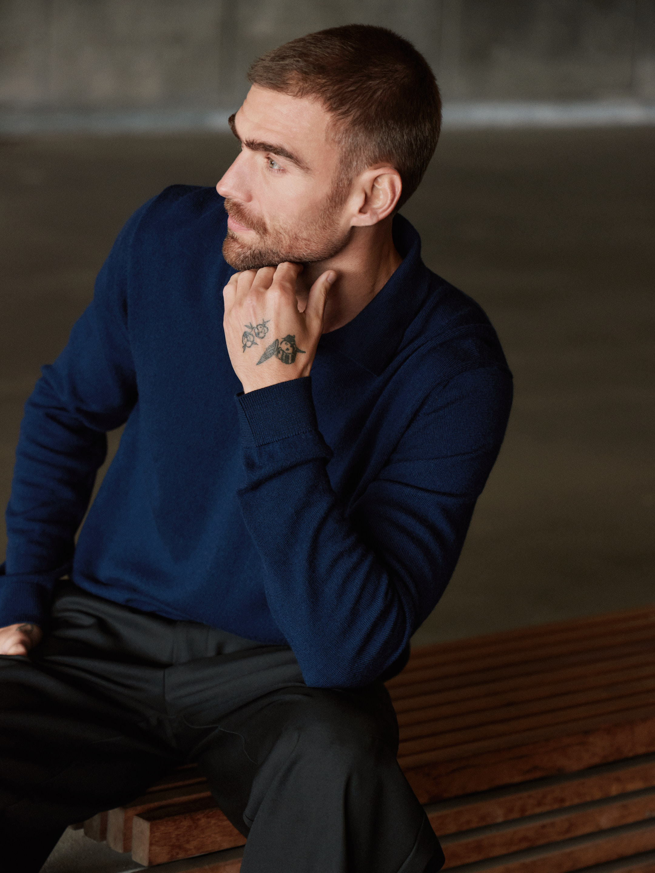Heren merino wollen poloshirt - Gratis Verzending