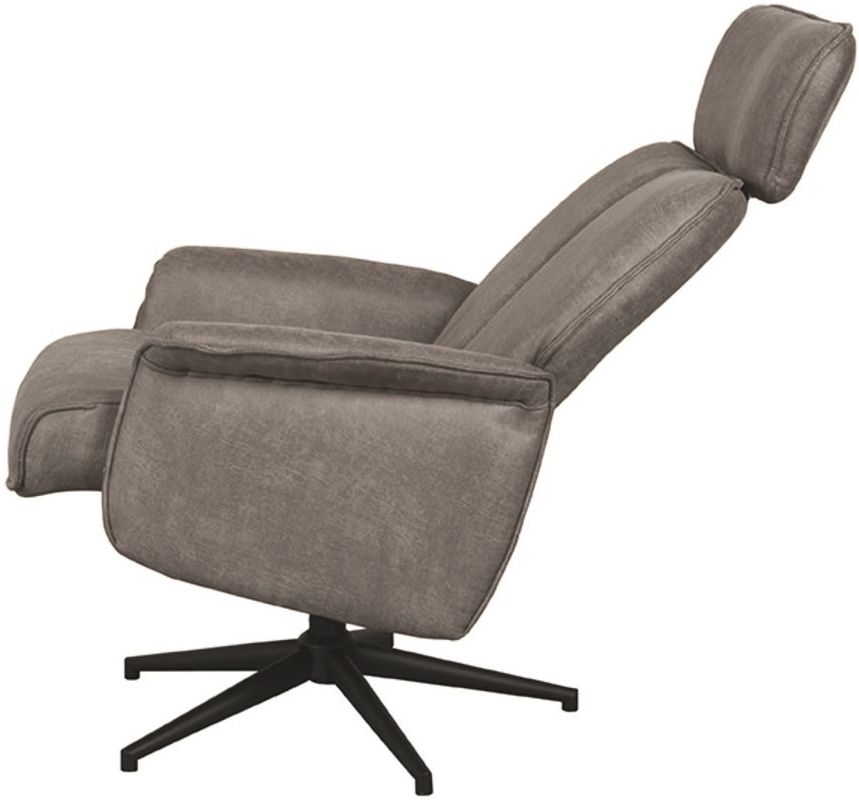 Relaxfauteuil Taupe Micro Suede CH-73.017 Verdal B77 x D79 x H109 cm