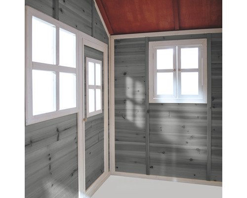 EXIT Loft 150 speelhuis, 159 x 188 x 149 cm, hout, grijs