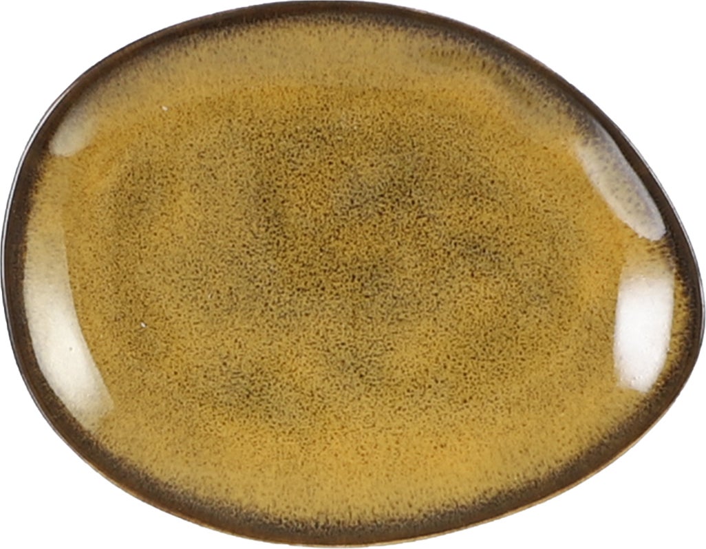 Mica Decorations bord Tabo geel 11,5 x 8,5 x 1,5 cm