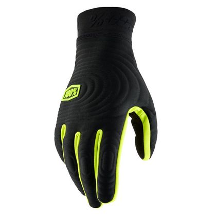 Gants cross 100% BRISKER XTREME NOIR/JAUNE FLUO 2024 - Noir / Jaune