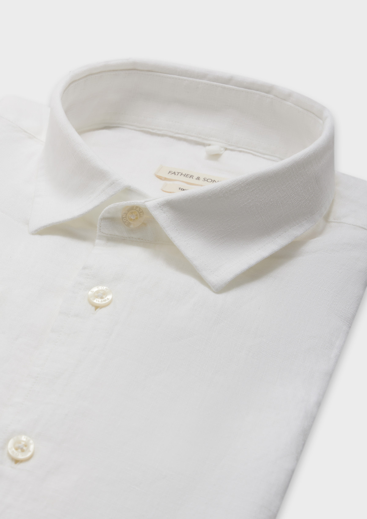 Chemise sport Slim en lin uni blanc