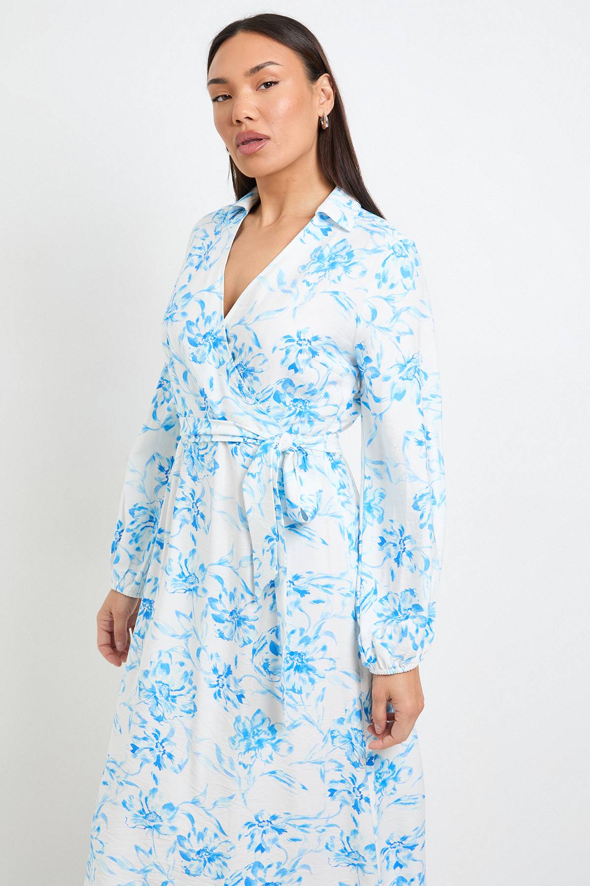 Wallis Robe Midi Fleurie À Ceinture D'été