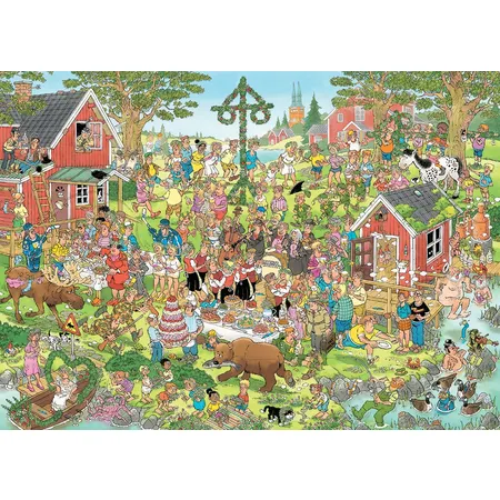 Jumbo Spiele Puzzle - Jan van Haasteren: Mittsommerfestival, 1000 Teile