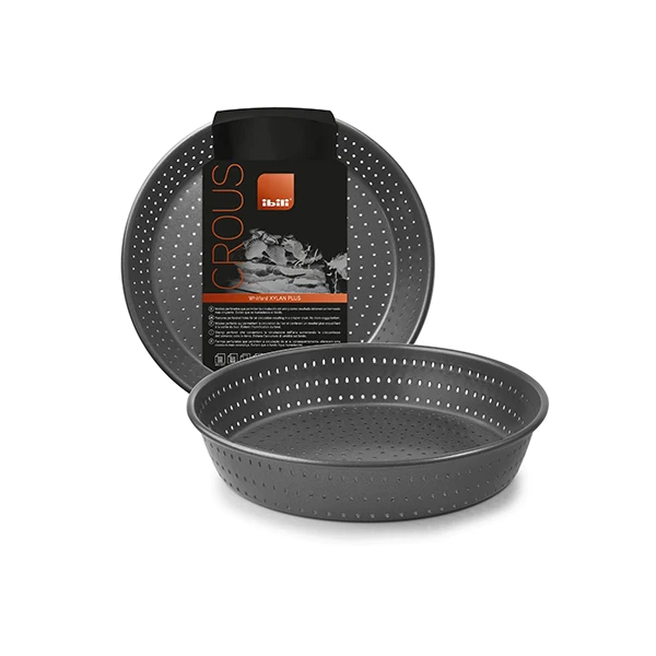 Moule haut perforé antiadhérent en acier 24 cm Ibili
