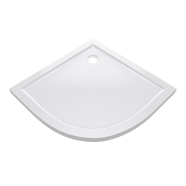 Receveur de douche quart de cercle extra-plat 90 x 90 cm, blanc, Galedo Pure 2