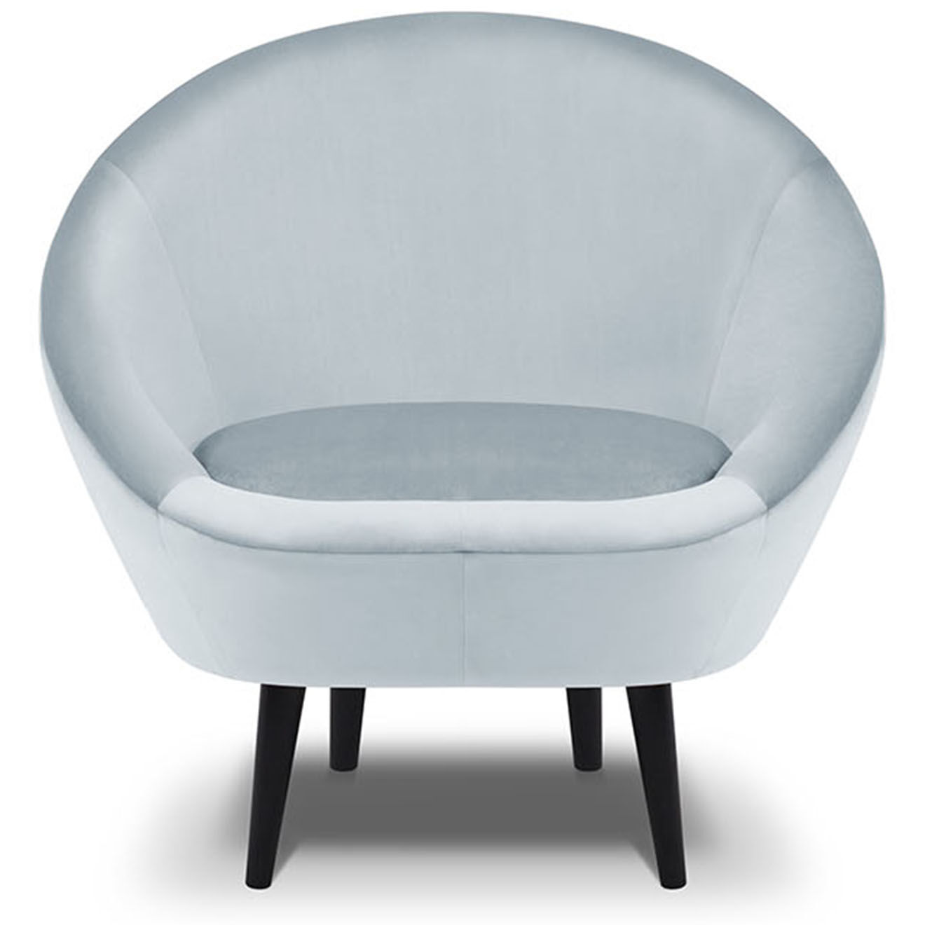 Mazzini Sofas Fauteuil velours petale bleu clair - 94x90x92 cm