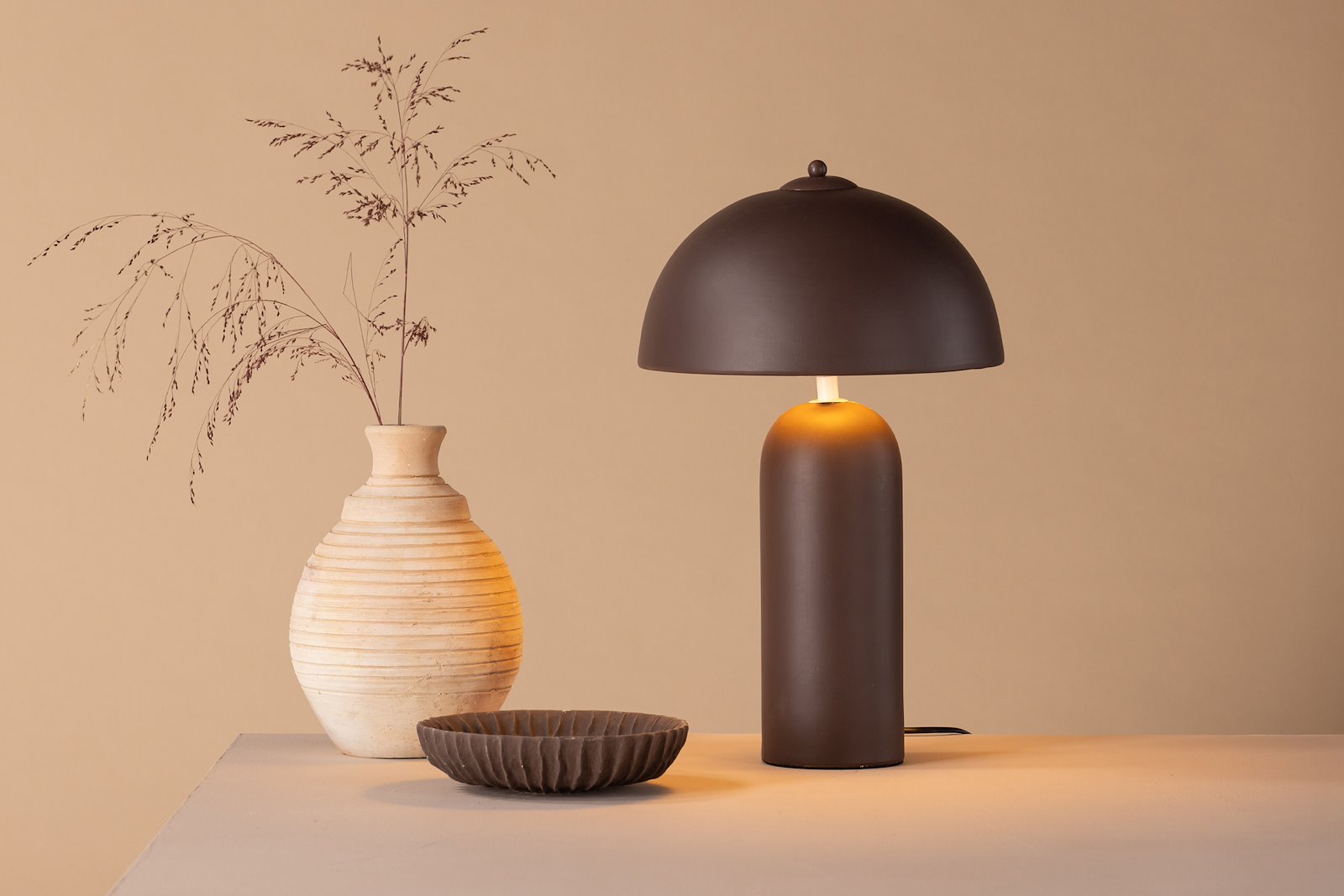 Corello bordlampe Brun