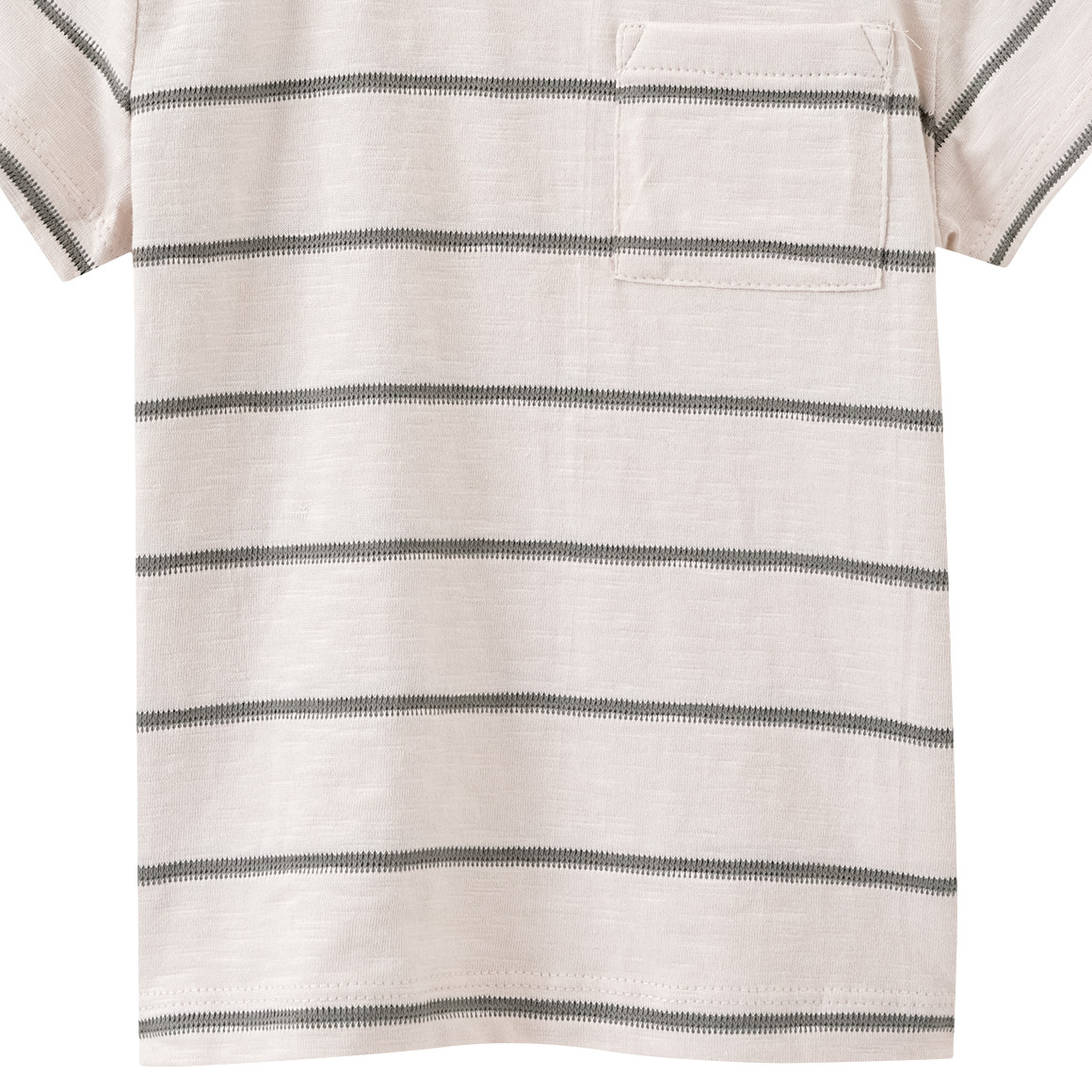 Topomini Baby T-Shirt mit Strukturstreifen beige
