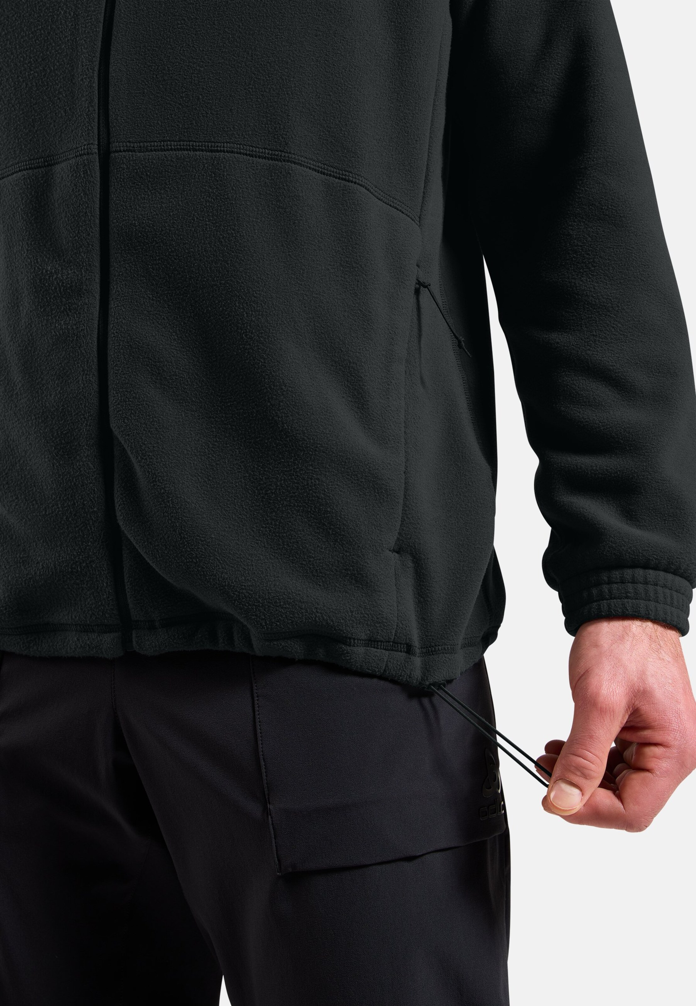 Klassische Essentials Multisport Fleecejacke mit Reissverschluss in black