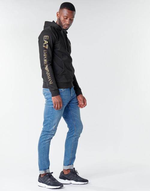 Emporio Armani EA7 - TRAIN LOGO SERIES M HOODIE RN COFT - Noir