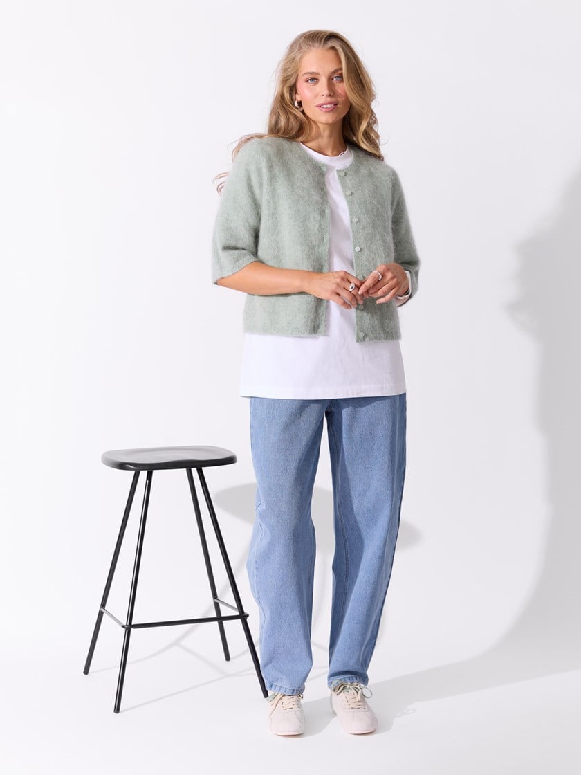 Chloe cardigan Aqua Gray