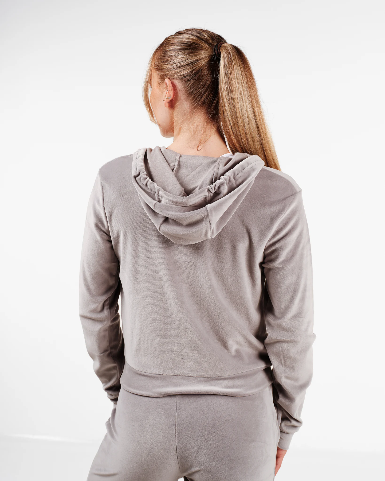 Weightless Jacey Velour Zip Hoodie Ultimate Gray