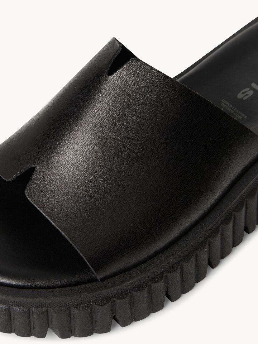 Leren Slipper - zwart