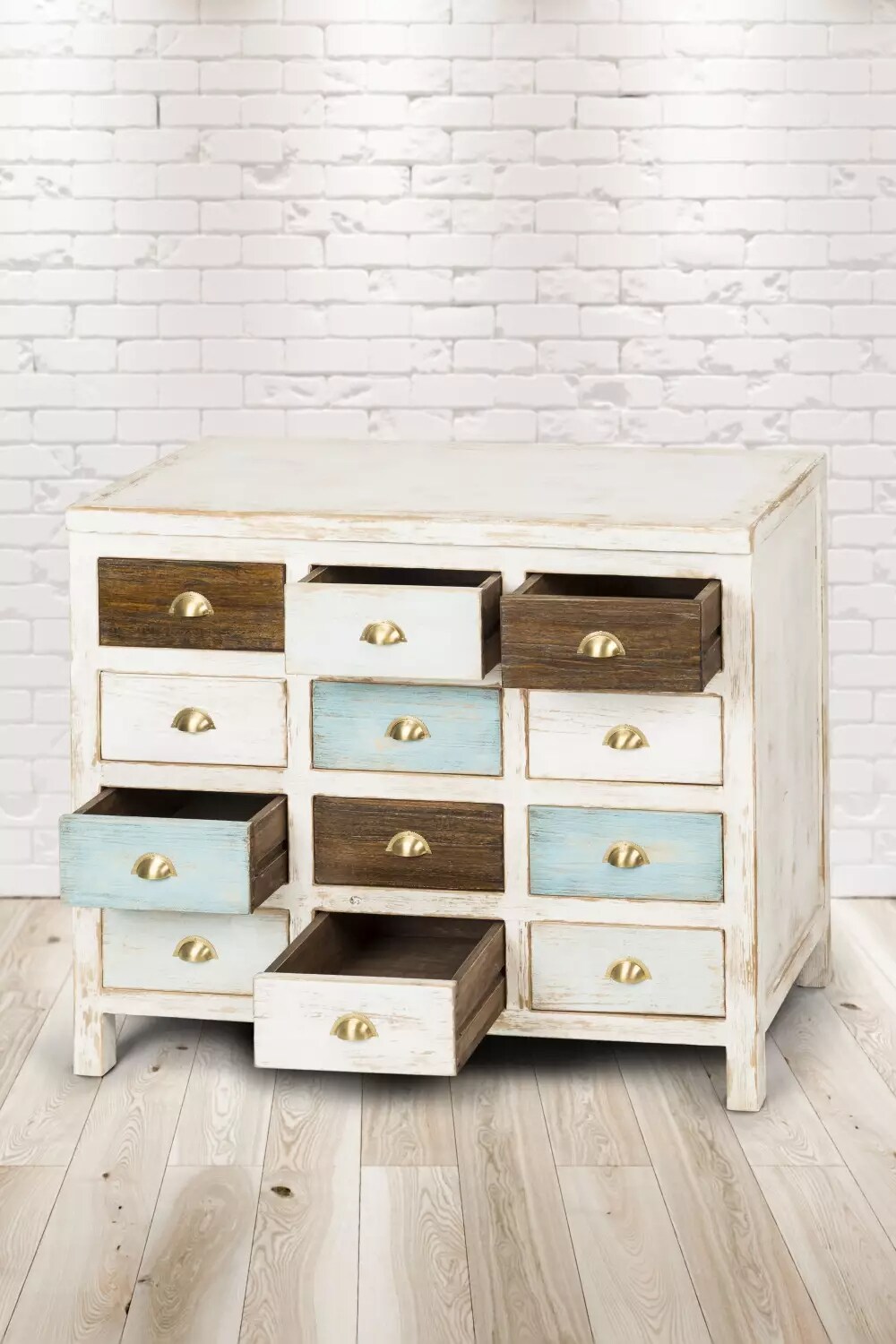 PureHaven Kommode im Vintage Style Unikat aus Vollholz handgefertigt stilvolles Design Kieferholz - versch. Ausführungen