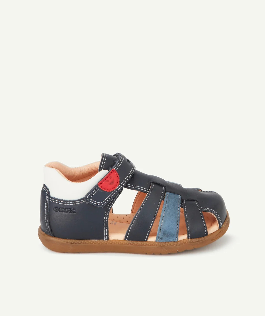 GEOXSANDALES BLEU MARINE EN CUIR BÉBÉ GARÇON