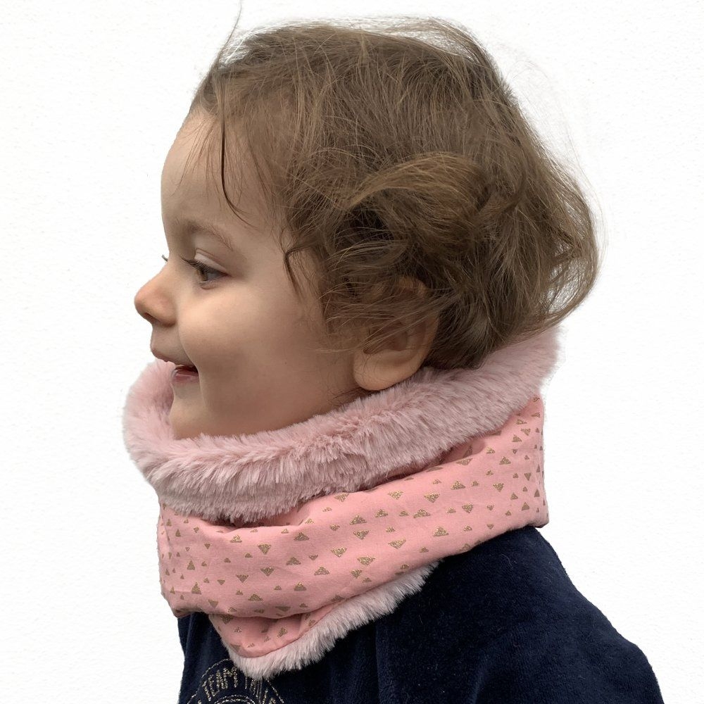 Echarpe Tube Enfant Triangle Or Poudré
