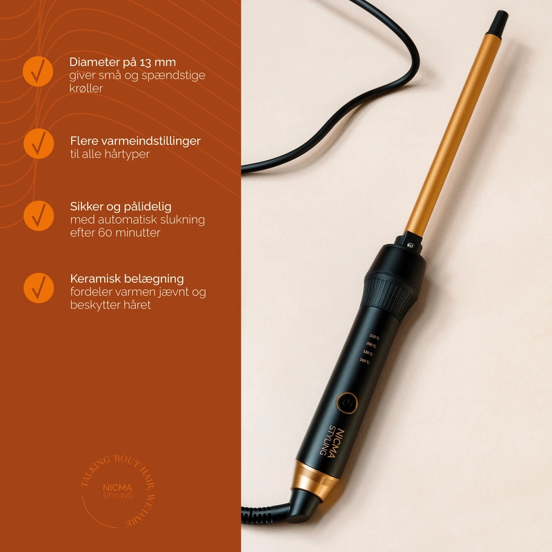 NICMA Styling Thin Curling Wand (13mm)