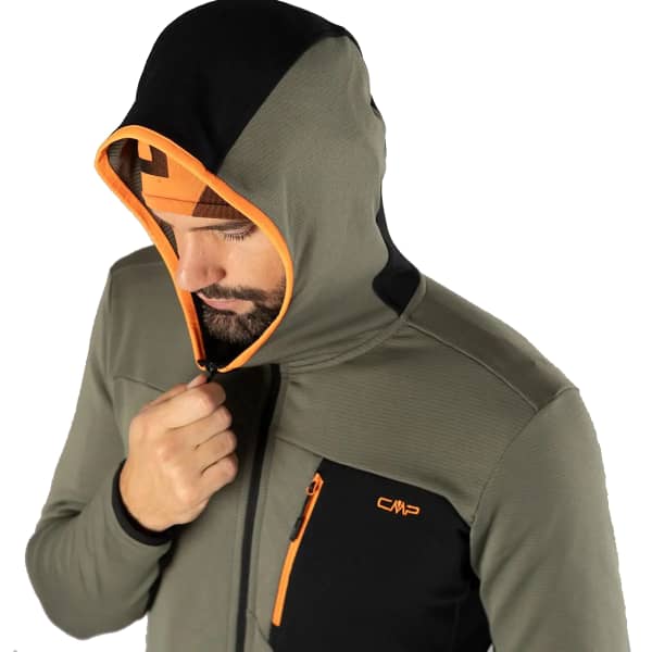 Veste de ski CMP MAN STRETCH PERFORMANCE JACKET FIX HOOD OLIVE