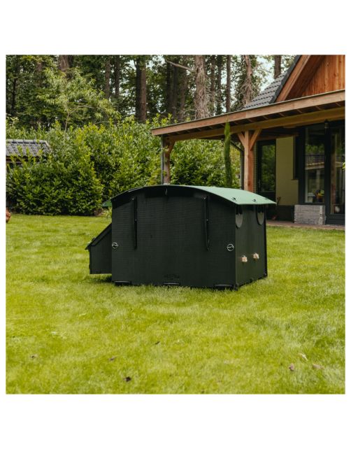 Nestera Kunststof Kippenhok Op Voetjes - Kippenhok - 139x114x78 cm Groen Zwart Large