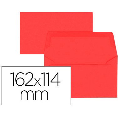 Paquet d'enveloppes Oxford 114x162 x20 rouge auto adhesive rouge