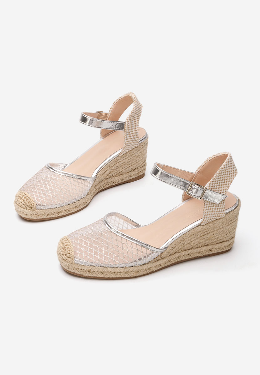 Sandales type espadrilles argent Shellyana