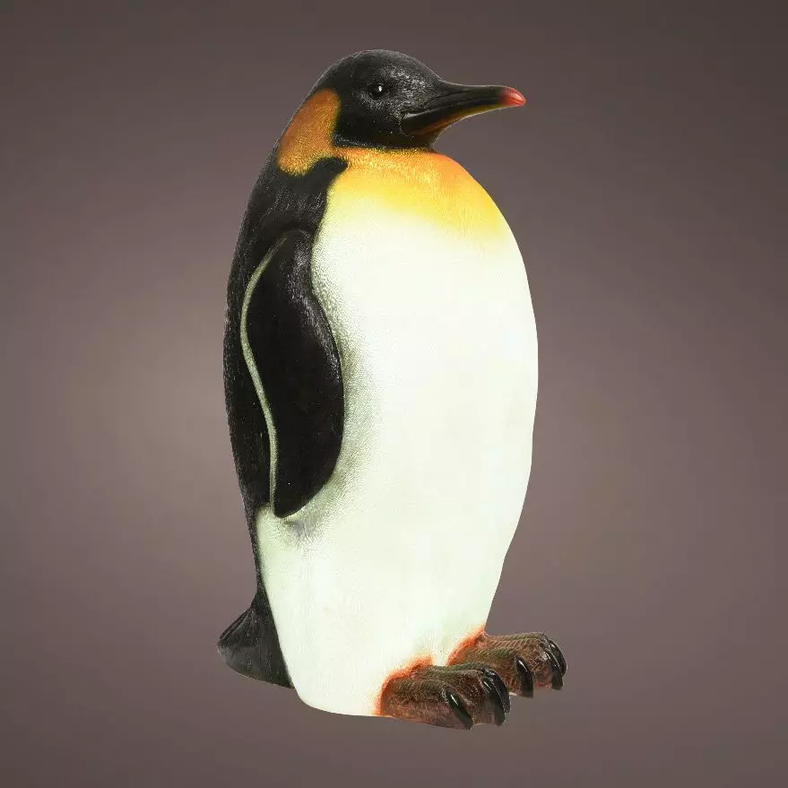 Pingouin lumineux fibre de verre 8 LED (H50 cm) Zélian Blanc froid