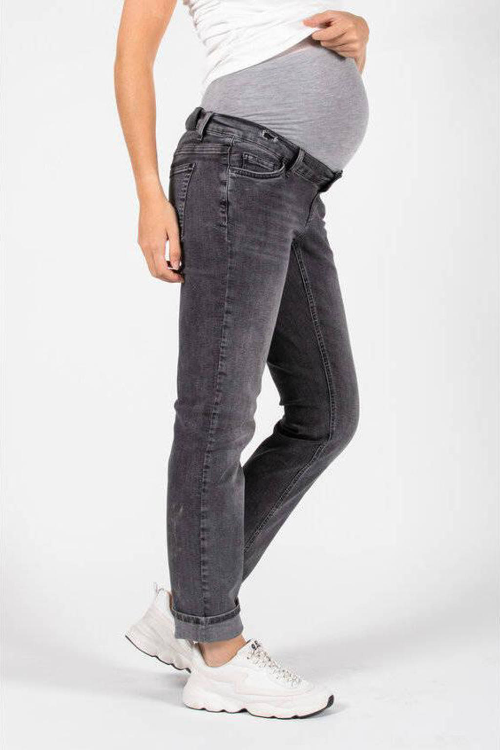 LOVE2WAIT zwangerschaps regular jeans grey denim