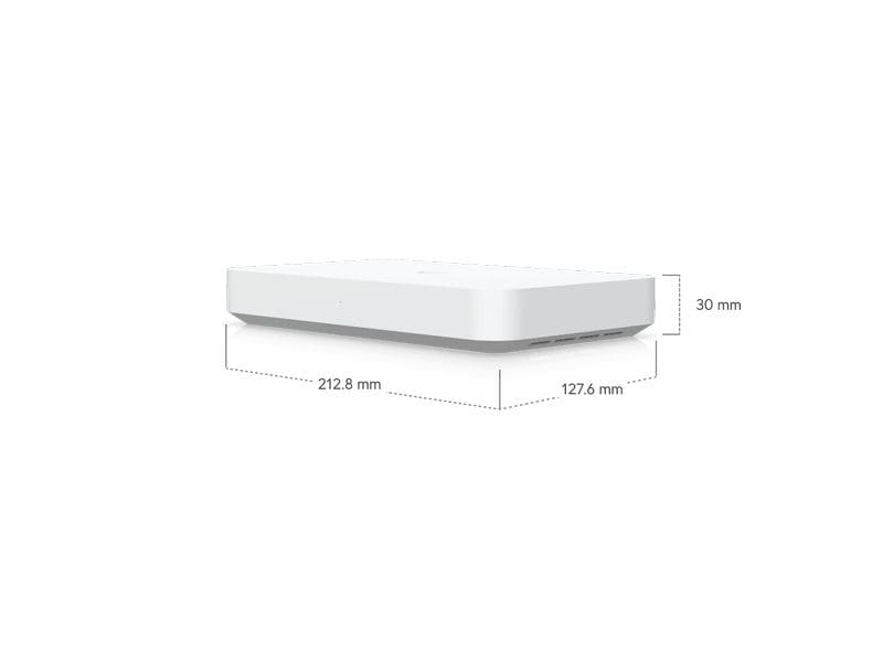 Ubiquiti Router UniFi Gateway UXG-Fiber (1x PoE  30W) Unabhängiges Desktop-10G-Gateway mit integriertem 4-Port-2.5-GbE-Switch, 1x 10G SFP  WAN, 1x 10G RJ45 WAN, 1x 10G SFP