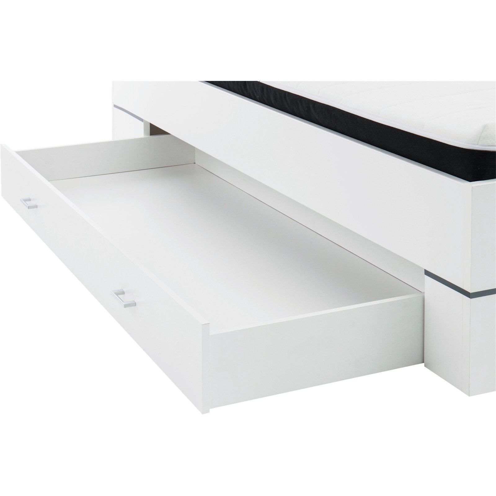 Futonbett Lena Dekor weiss 140 x 200 cm