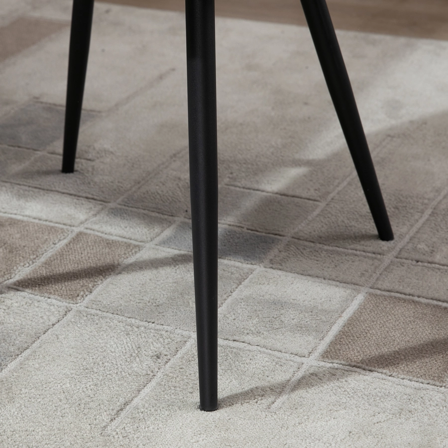 HOMCOM Stuhl Wannenförmiges Design, Robuste Metallbeine Grau