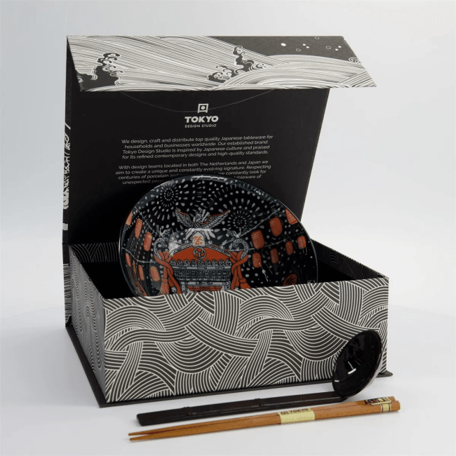 Tokyo Asakusa 3-delig Ramen Geschenkset 20.5x8cm 1250ml Matsuri