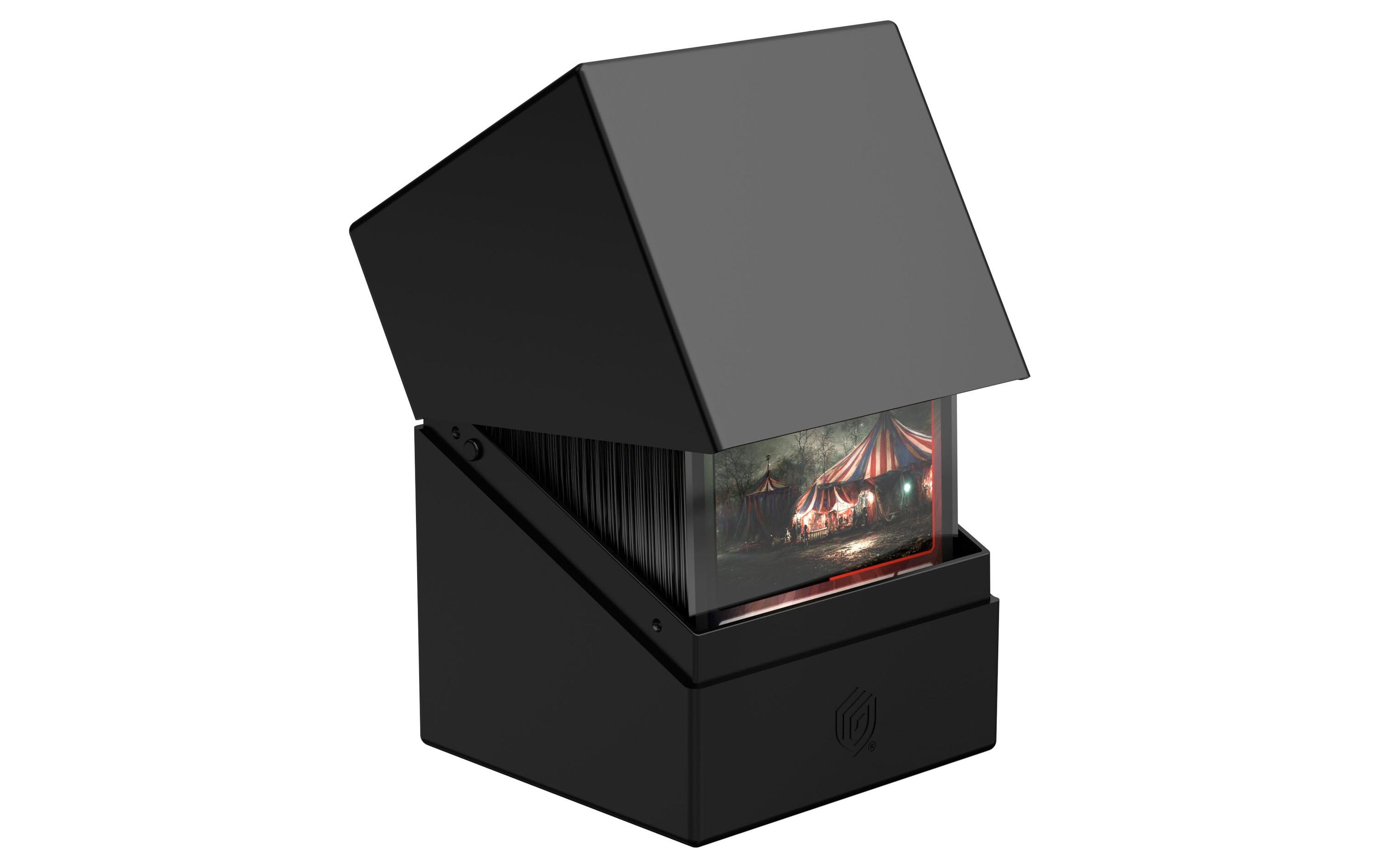 Boulder Deck Case 100+ Solid SchwarzHochwertige Aufbewahrungsbox für Karten der Standardgrösse