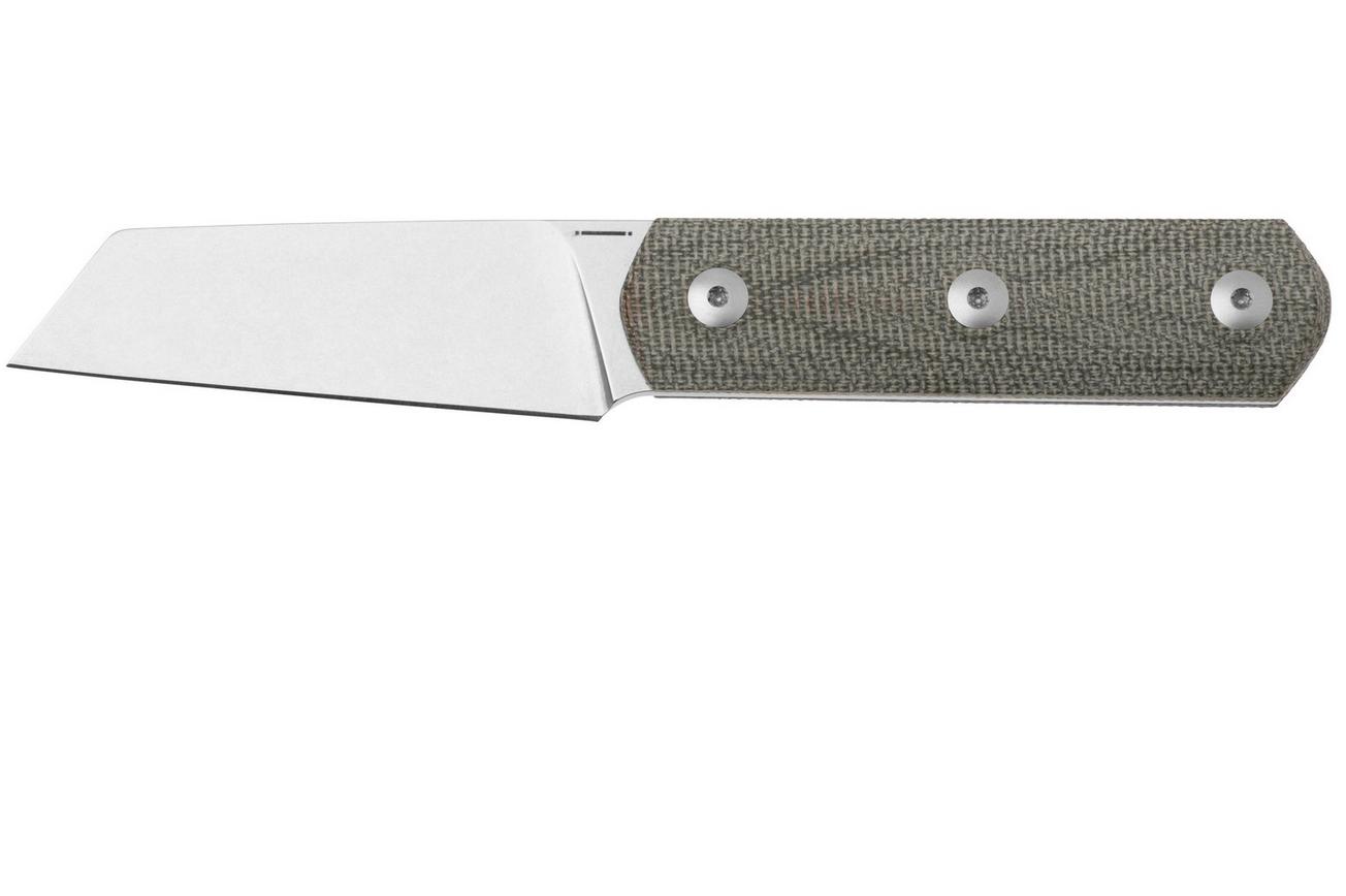 StraightLine Erny ER-GC Green Canvas Micarta, vaststaand mes