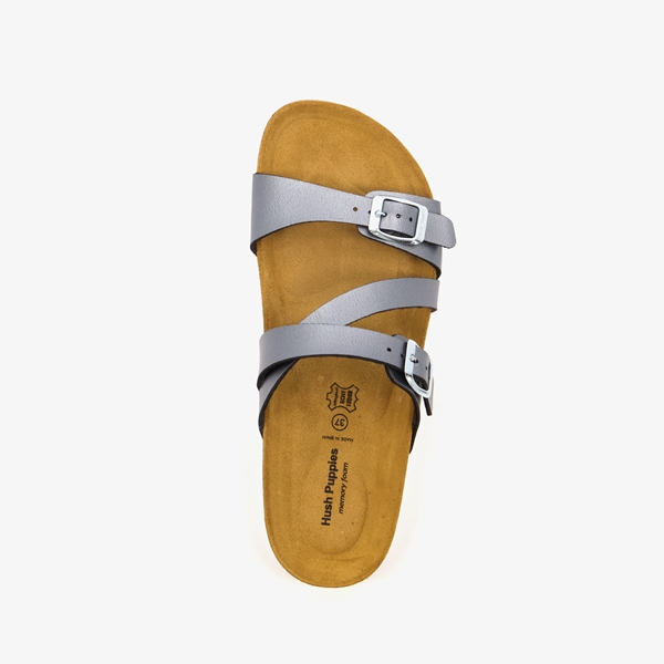 Hush Puppies dames bio slippers zilver