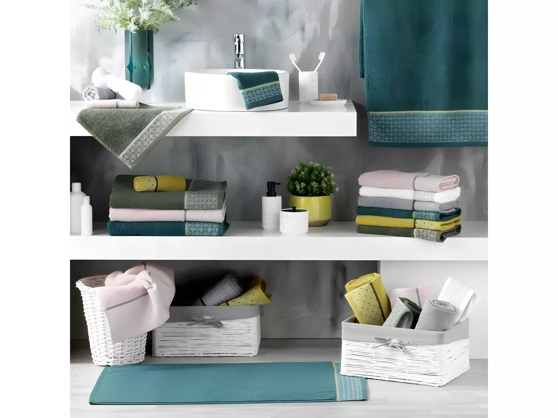 Drap de Bain 90 x 150 cm Belina Miel - Eponge Jacquard