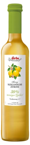 D'arbo Sirup Sizilanische Zitrone zuckerreduziert