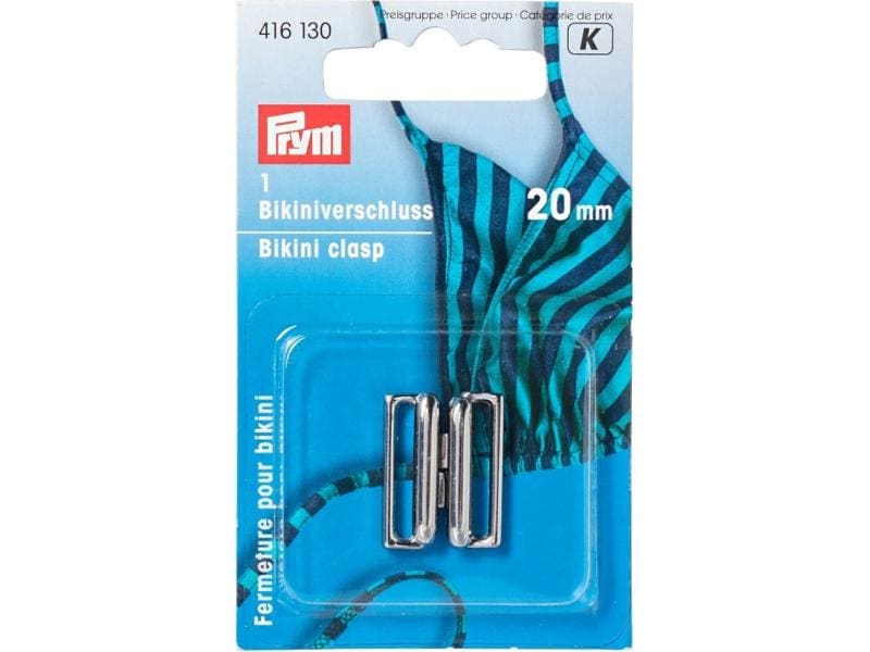 Prym Bikini/Gürtelverschluss 20 mm, 1 Stück Verschluss für Bikini oder Gürtel