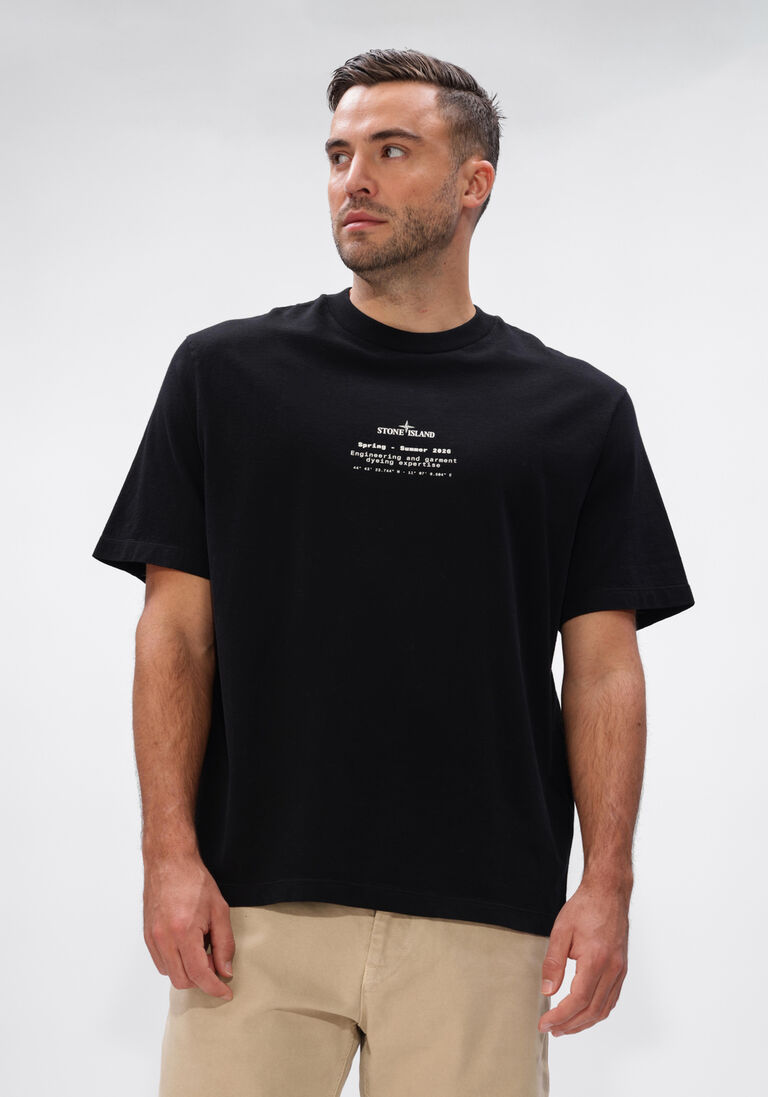 zwarte stone island t-shirt ss t-shirt s0285