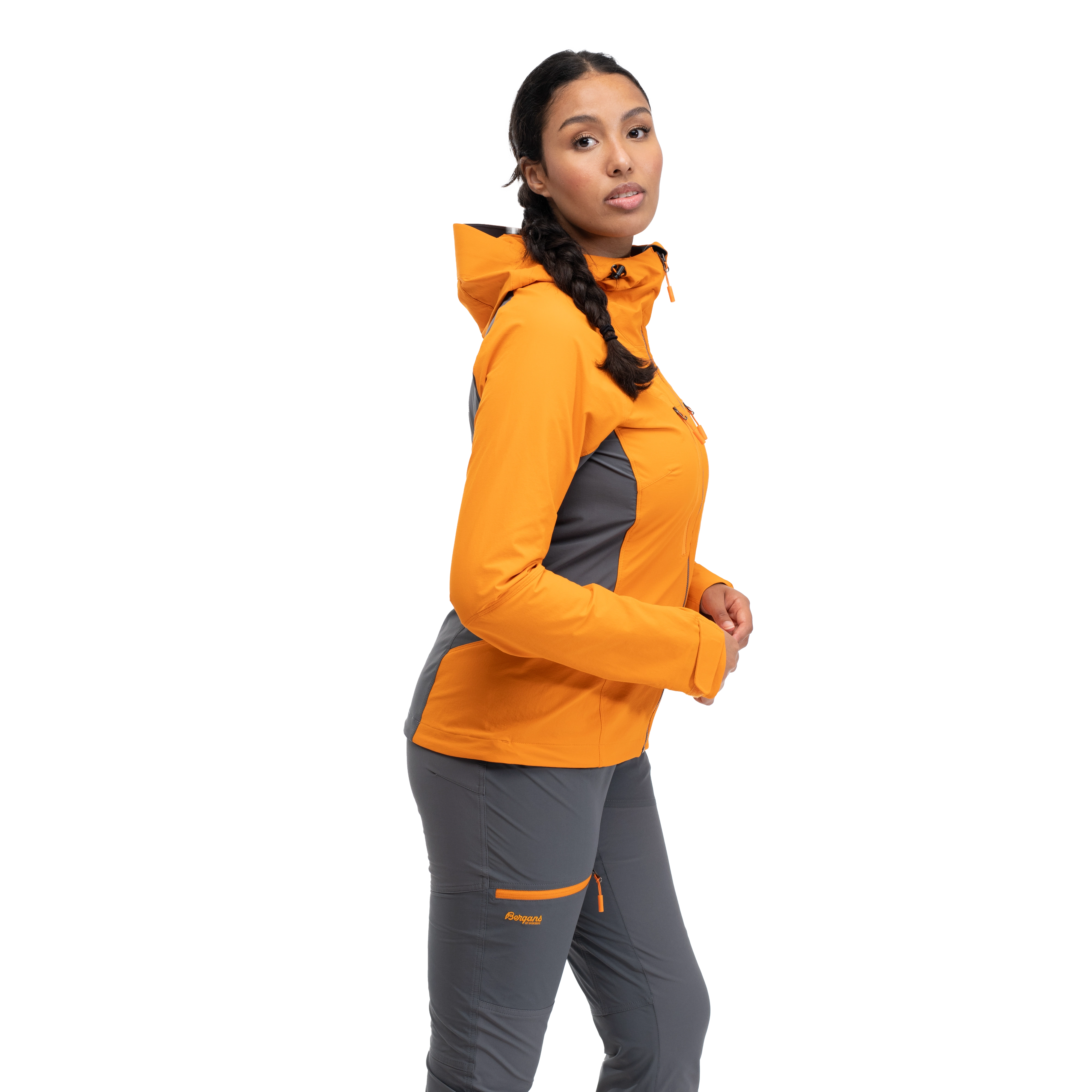 Cecilie Mountain Softshell Jacket Cloudberry Yellow / Solid Dark Grey