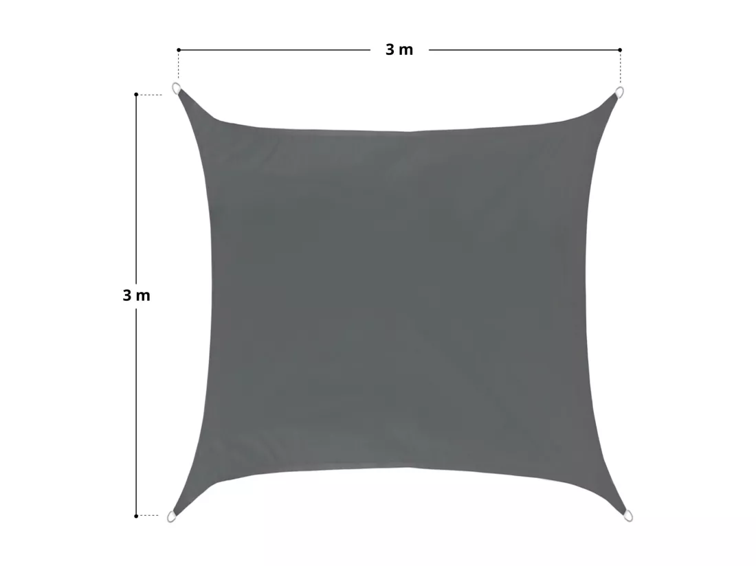 Voile d'ombrage carrée étanche 160g/m² UV50+ protection solaire