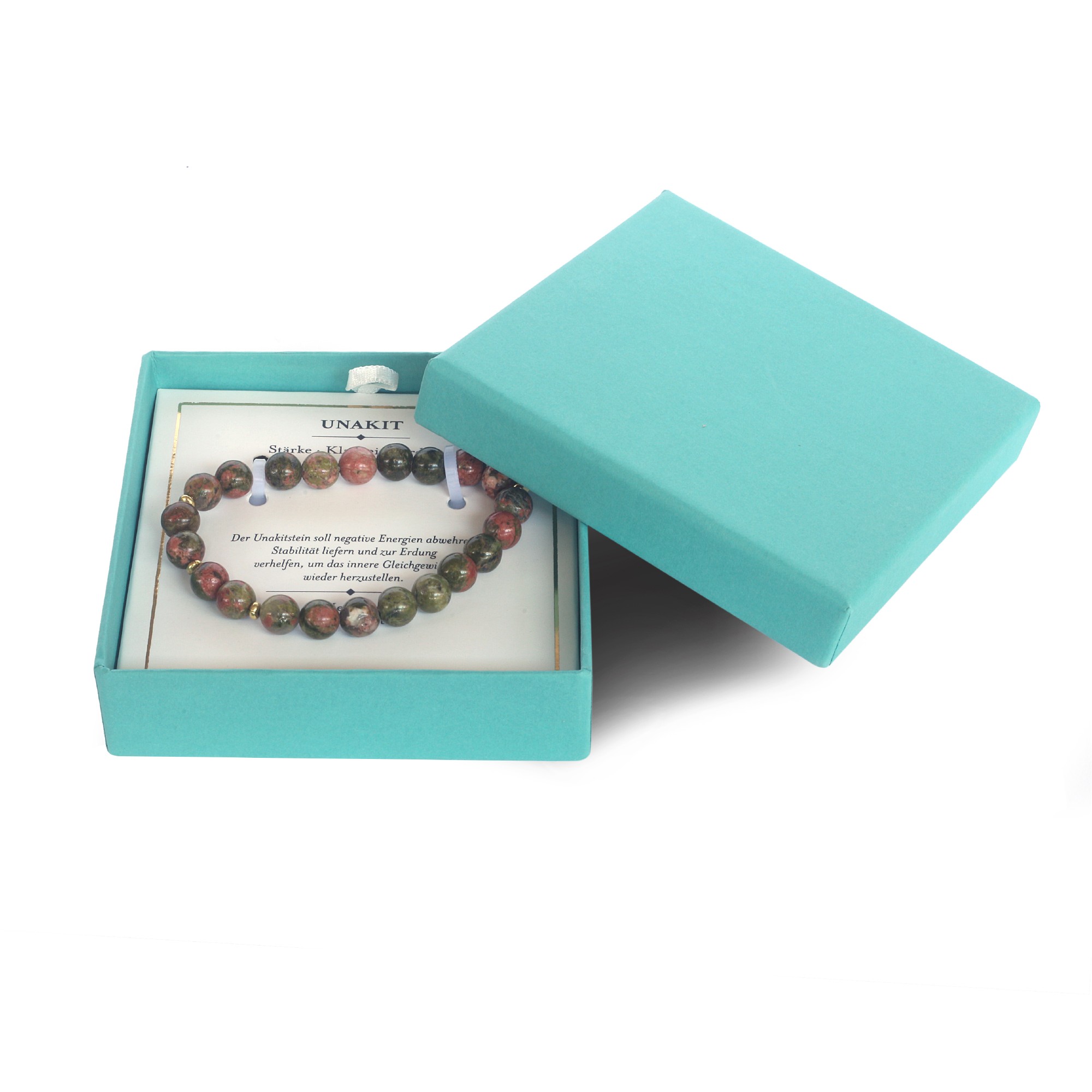 Armband 'Unakit', Unakit- und Messing-Perlen in Geschenkbox günstig bestellen