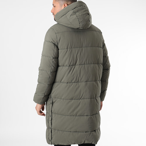 Doudoune Capuche Longue M2202 Vert Kaki