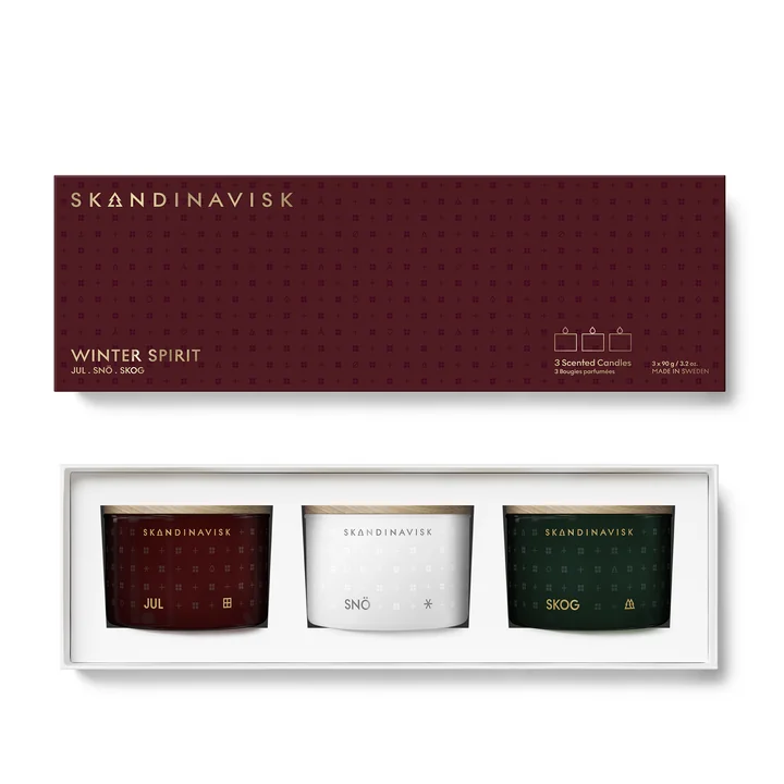 Skandinavisk - Kerzenset Mini, Winter Spirit (3er-Set)