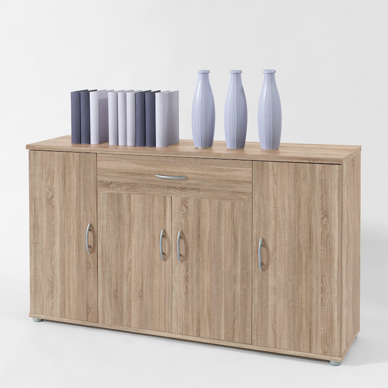Kommode - Sonoma Eiche - 4 Türen - 118 cm
