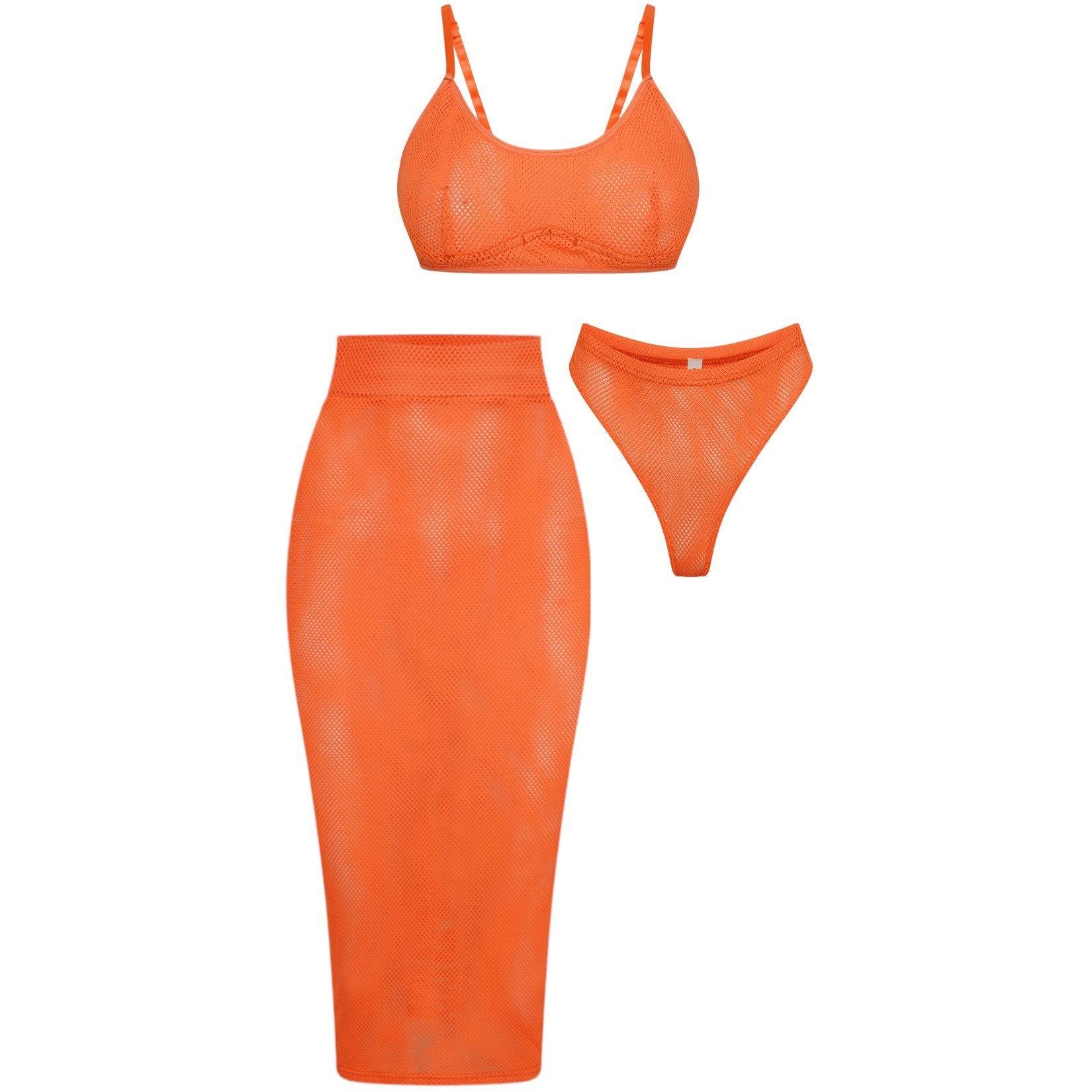 Honeyz Fishnet Set Womens